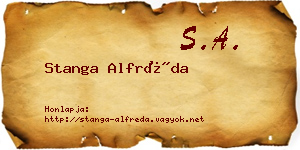 Stanga Alfréda névjegykártya